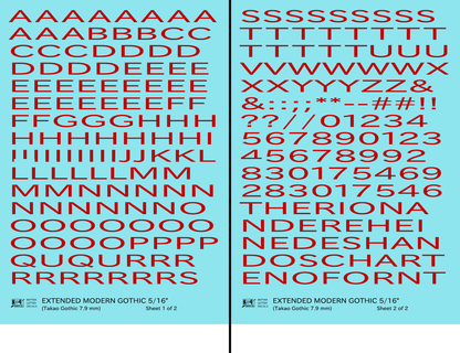 Extended Modern Gothic Letter Number Alphabet