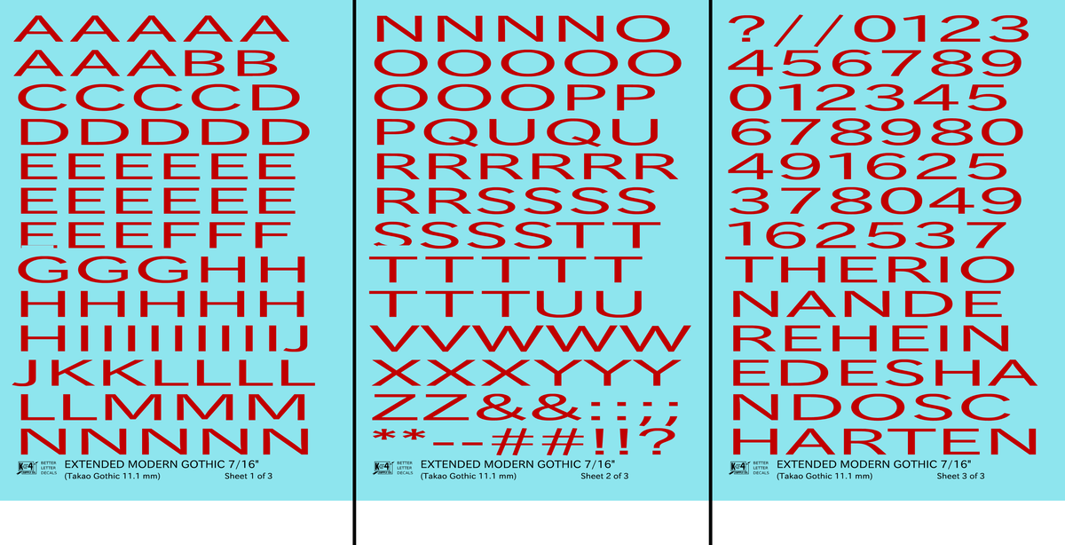 Extended Modern Gothic Letter Number Alphabet