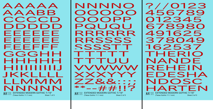 Extended Modern Gothic Letter Number Alphabet