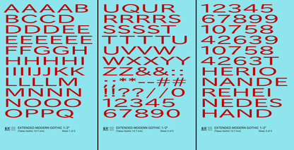 Extended Modern Gothic Letter Number Alphabet