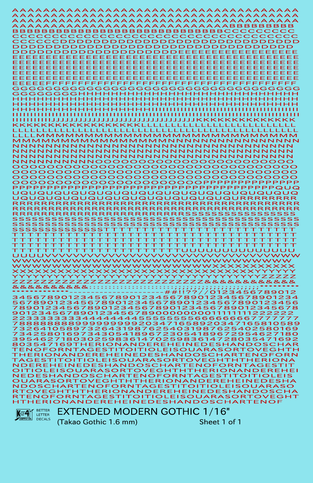 Extended Modern Gothic Letter Number Alphabet