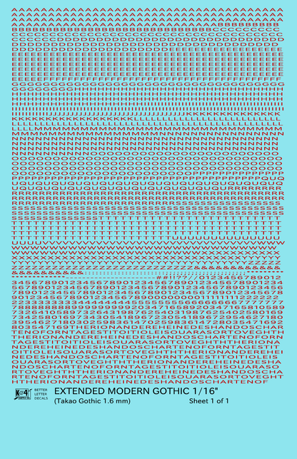 Extended Modern Gothic Letter Number Alphabet