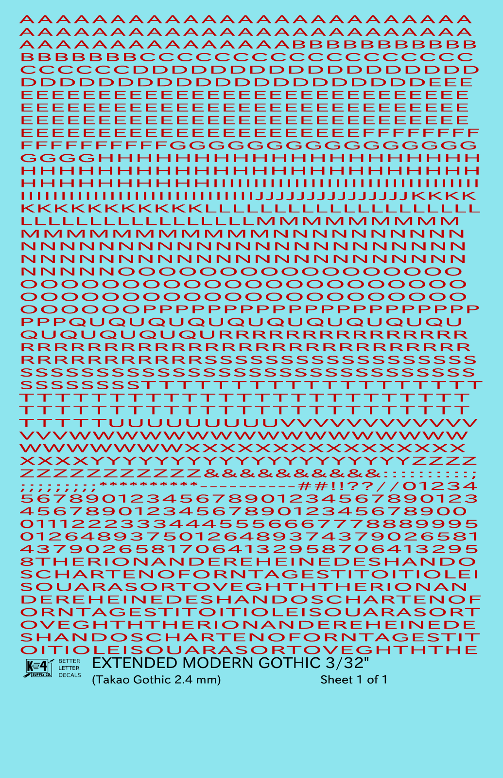 Extended Modern Gothic Letter Number Alphabet
