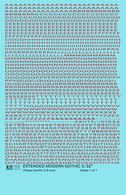 Extended Modern Gothic Letter Number Alphabet