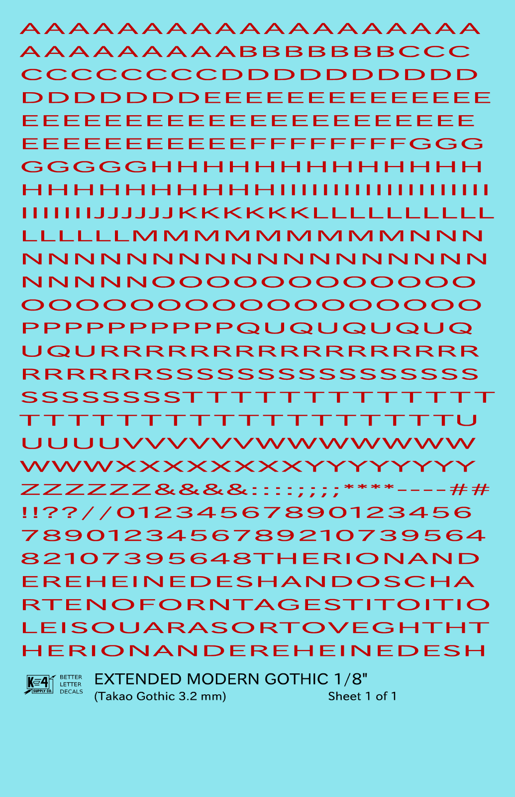 Extended Modern Gothic Letter Number Alphabet