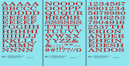 Extended Roman Letter Number Alphabet