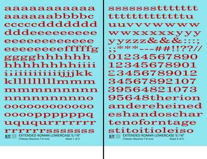 Lowercase Extended Roman Letter Number Alphabet
