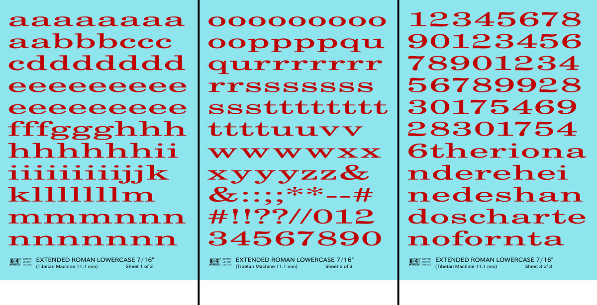 Lowercase Extended Roman Letter Number Alphabet