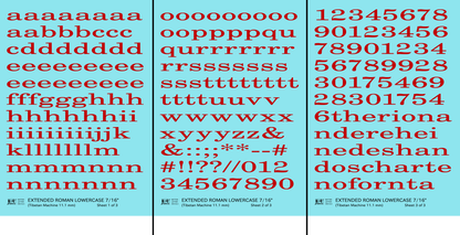 Lowercase Extended Roman Letter Number Alphabet