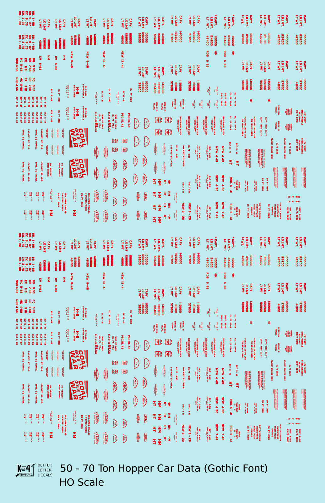 Dimensional and Weight Data 50 To 70 Ton Hopper Car Gothic Font