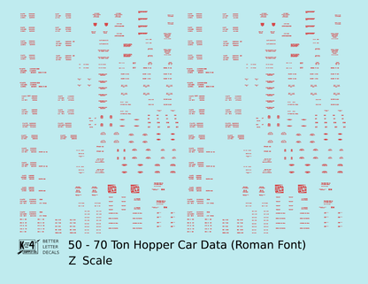 Dimensional and Weight Data 50 To 70 Ton Hopper Car Railroad Roman