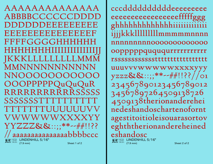 Lindenhill Letter Number Alphabet