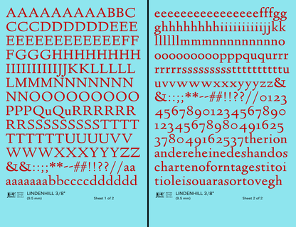 Lindenhill Letter Number Alphabet