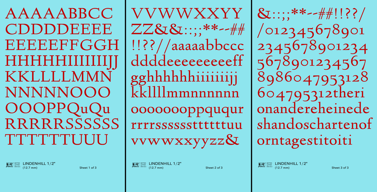 Lindenhill Letter Number Alphabet