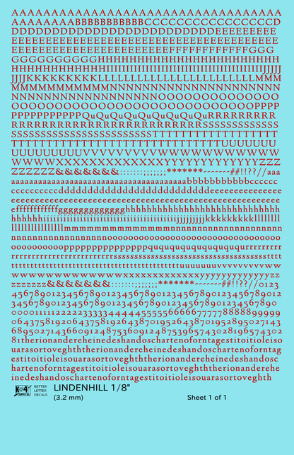 Lindenhill Letter Number Alphabet
