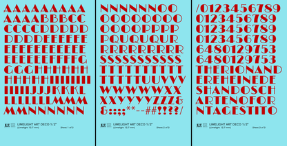 Limelight Art Deco Letter Number Alphabet