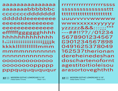 Lowercase Modern Gothic Letter Number Alphabet