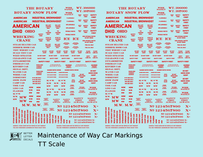 Maintenance Of Way (MOW) Data and Markings