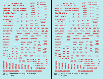 Maintenance Of Way (MOW) Data and Markings