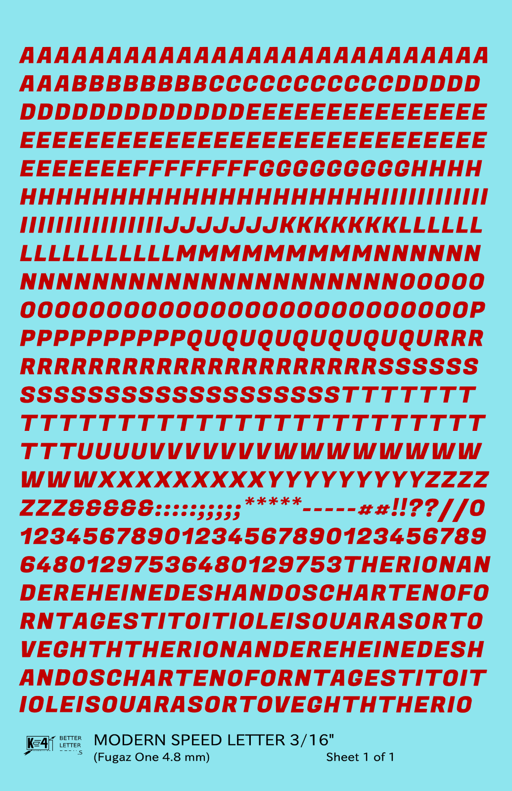 Modern Speed Letter Letter Number Alphabet