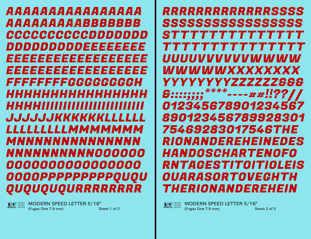 Modern Speed Letter Letter Number Alphabet