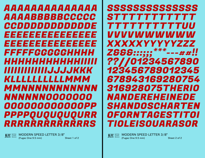 Modern Speed Letter Letter Number Alphabet
