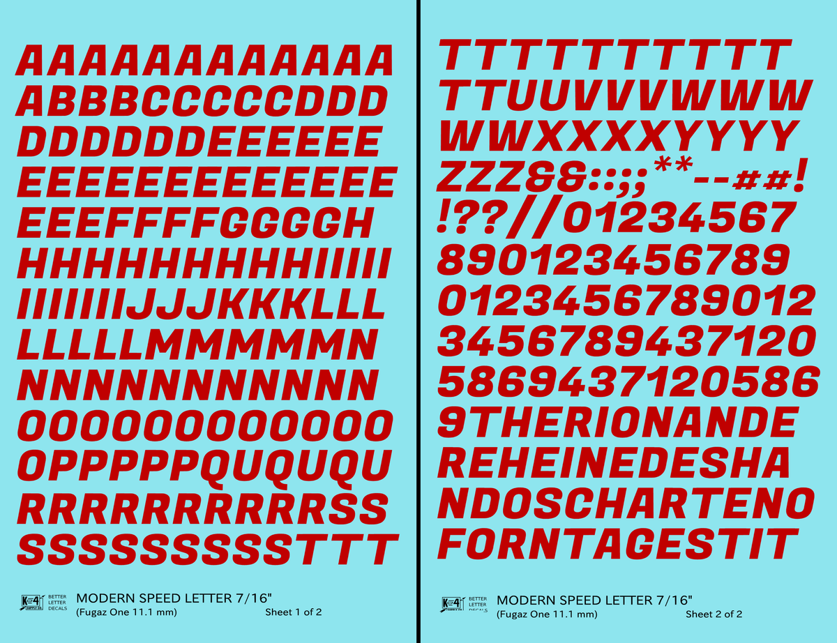 Modern Speed Letter Letter Number Alphabet
