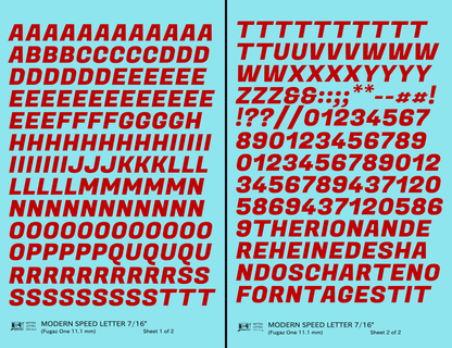 Modern Speed Letter Letter Number Alphabet