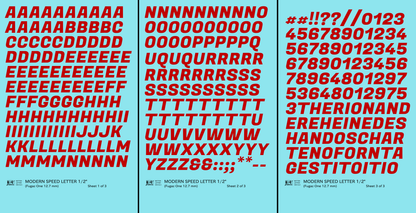 Modern Speed Letter Letter Number Alphabet