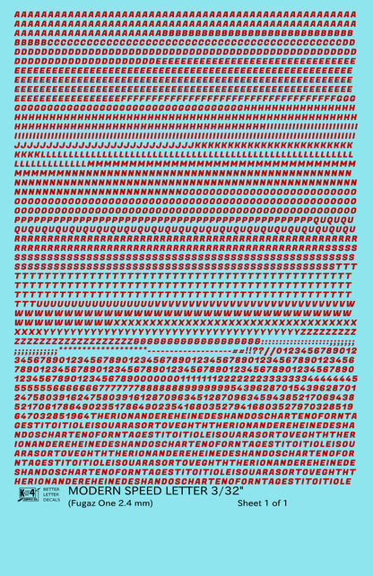 Modern Speed Letter Letter Number Alphabet