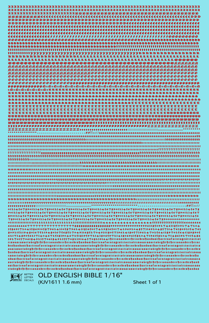 Old English Bible Letter Number Alphabet