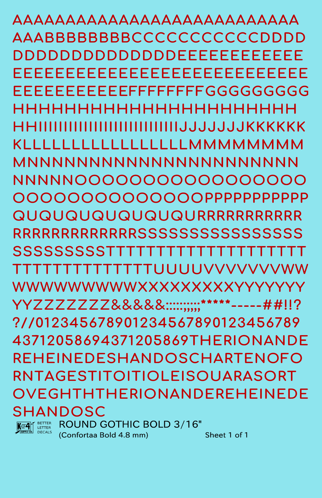 Round Modern Gothic Bold Letter Number Alphabet