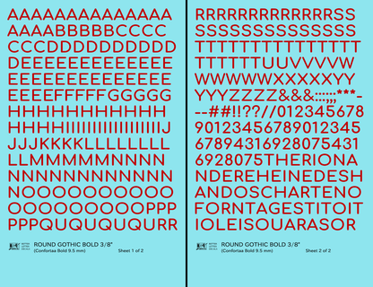 Round Modern Gothic Bold Letter Number Alphabet
