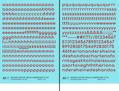 Lowercase Round Modern Gothic Bold Letter