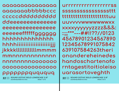 Lowercase Round Modern Gothic Bold Letter