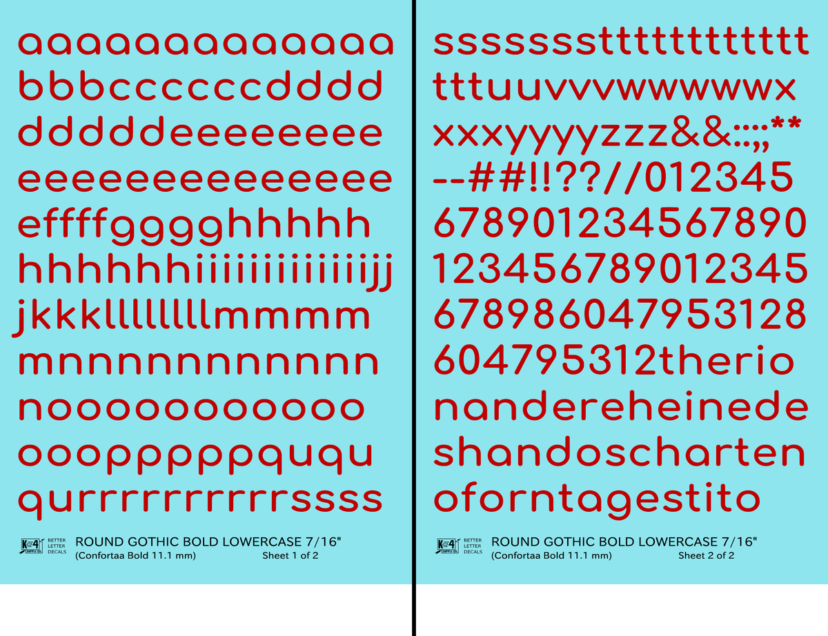 Lowercase Round Modern Gothic Bold Letter