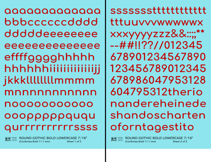 Lowercase Round Modern Gothic Bold Letter