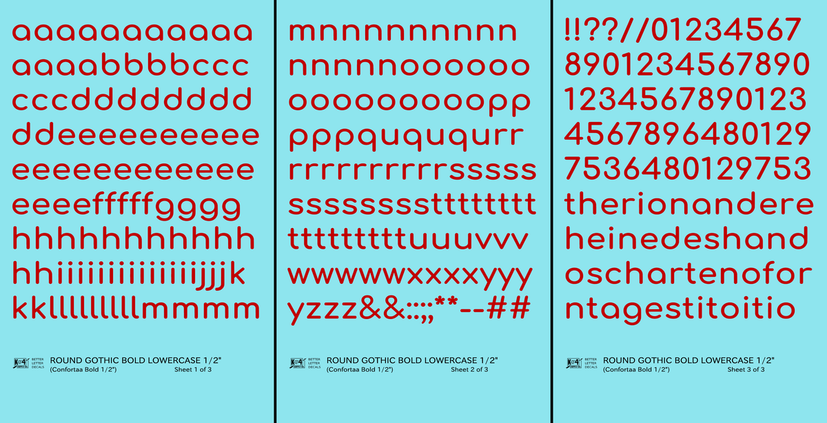 Lowercase Round Modern Gothic Bold Letter