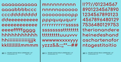 Lowercase Round Modern Gothic Bold Letter