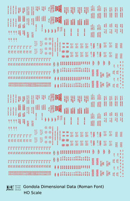 Dimensional and Weight Data Gondola Railroad Roman