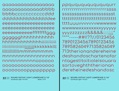 Lowercase Round Modern Gothic Light Letter