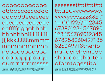 Lowercase Round Modern Gothic Light Letter