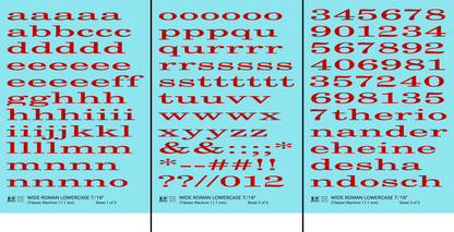 Lowercase Wide Roman Letter Number Alphabet