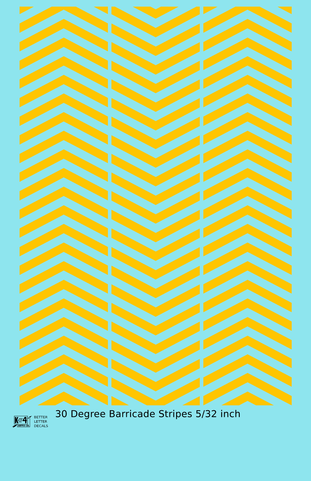30 Degree Diagonal Barricade Stripes