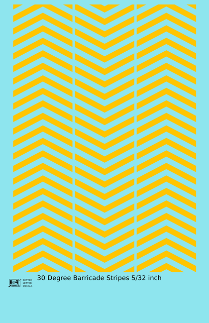 30 Degree Diagonal Barricade Stripes