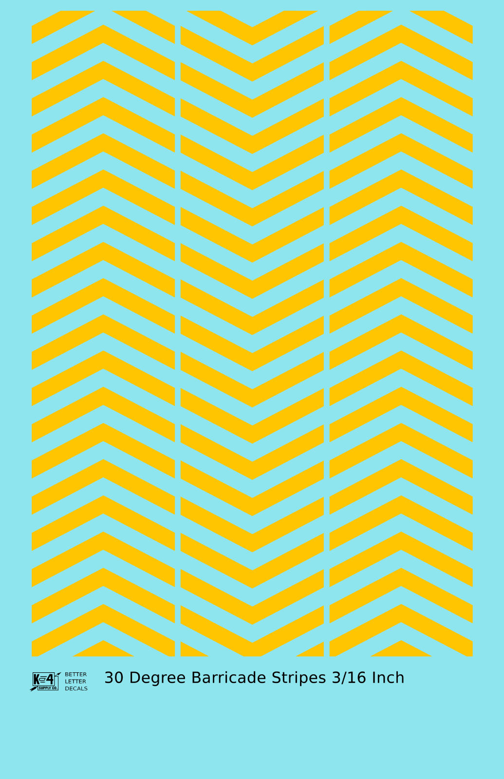 30 Degree Diagonal Barricade Stripes