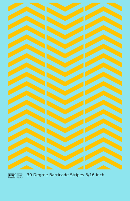 30 Degree Diagonal Barricade Stripes