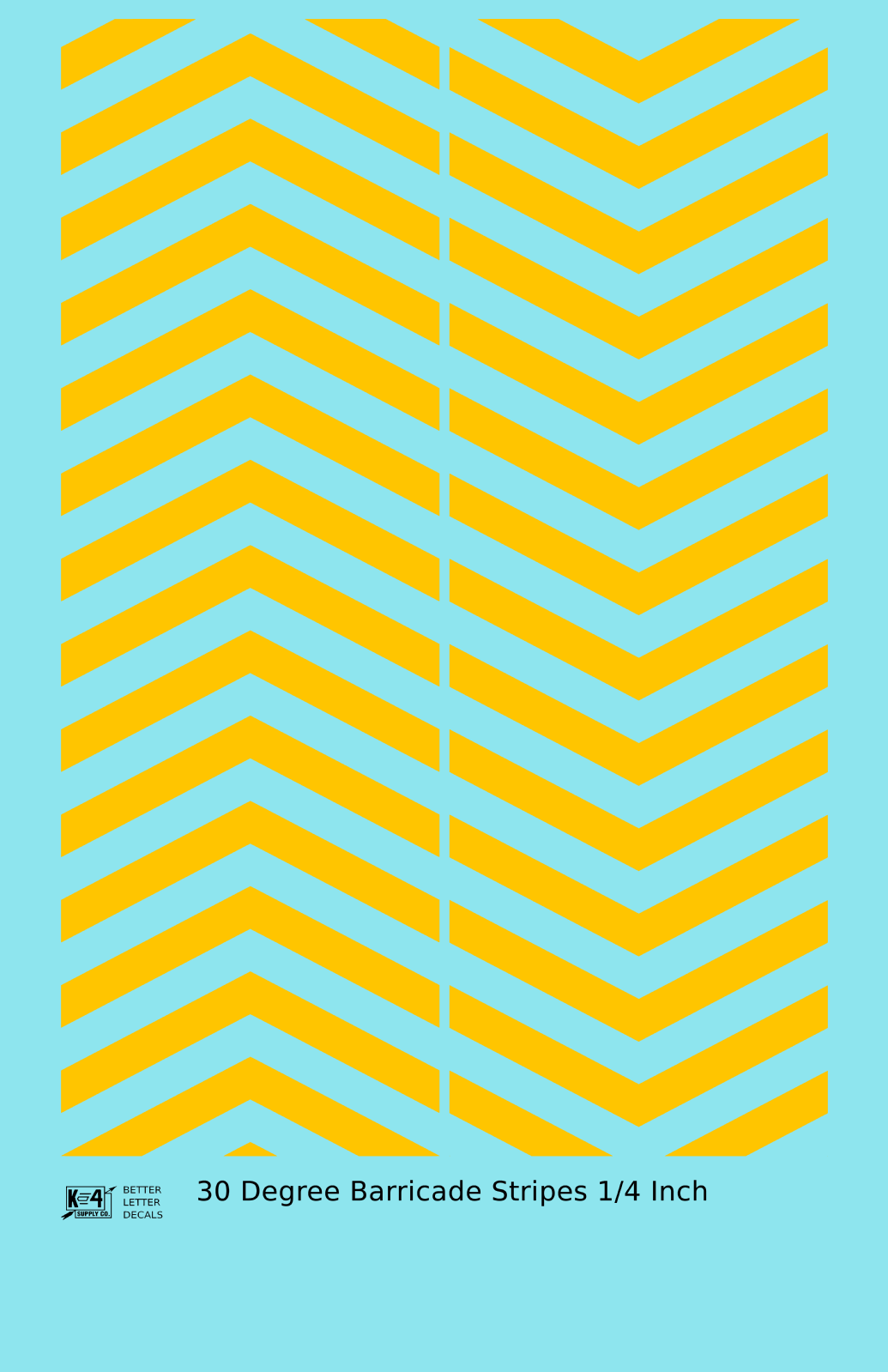 30 Degree Diagonal Barricade Stripes