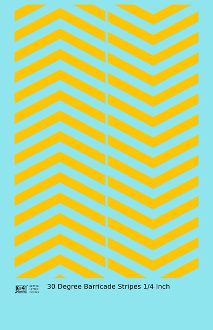 30 Degree Diagonal Barricade Stripes