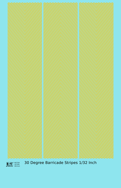 30 Degree Diagonal Barricade Stripes